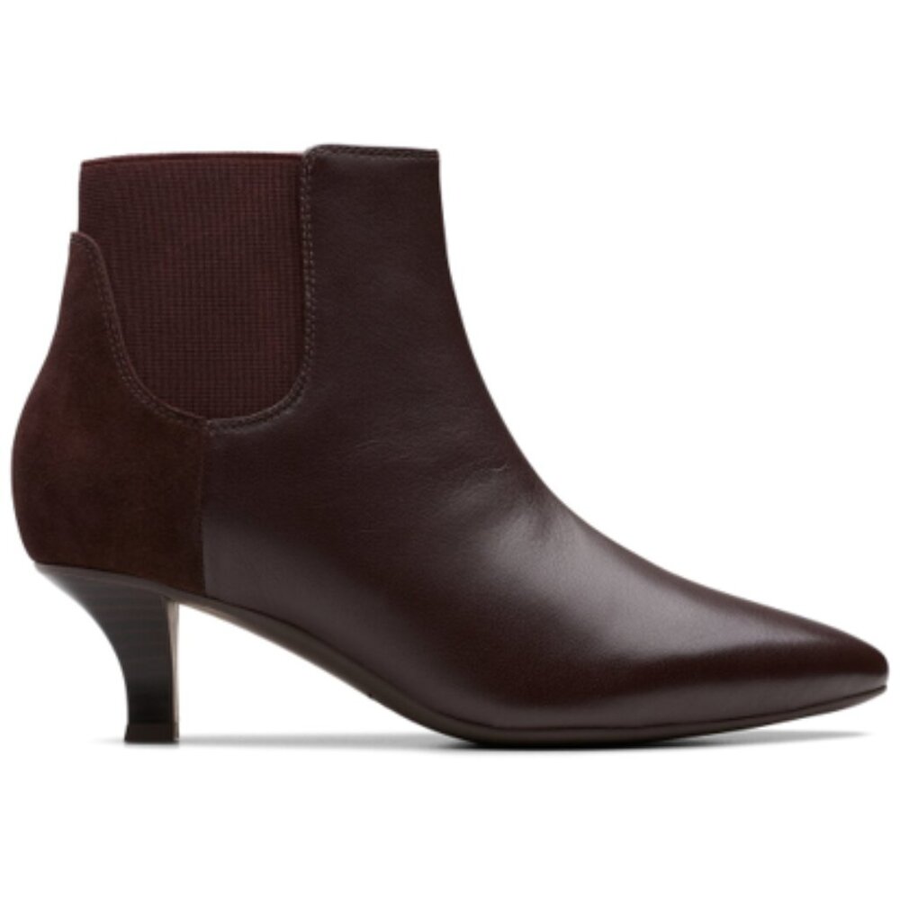 Clarks Kepley Erin Leather Ankle Boots, Brown Suede, Size 9.5M